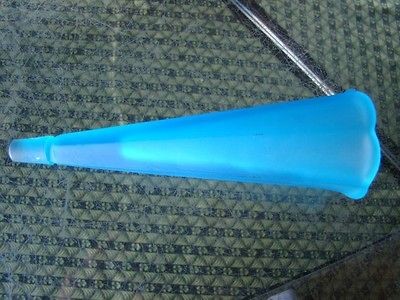 Antique Blue Satin Epergne Flower Vase