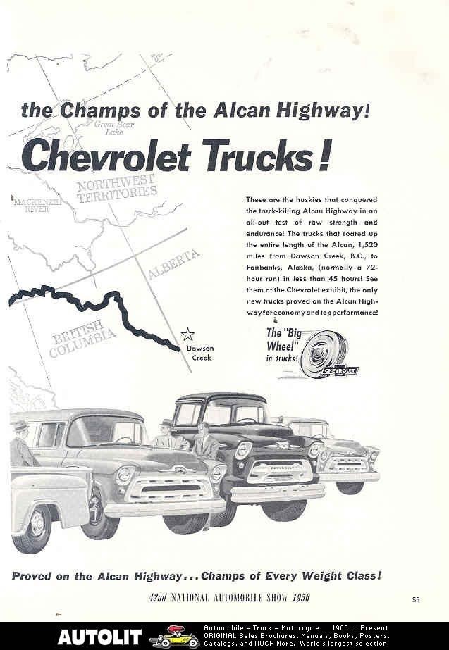 1957 Chevrolet Truck Alcan Highway Alaska Ad Pickup COE