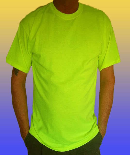 NEW HI VIS WORK SHIRT   Safety Yellow   ASA Workwear