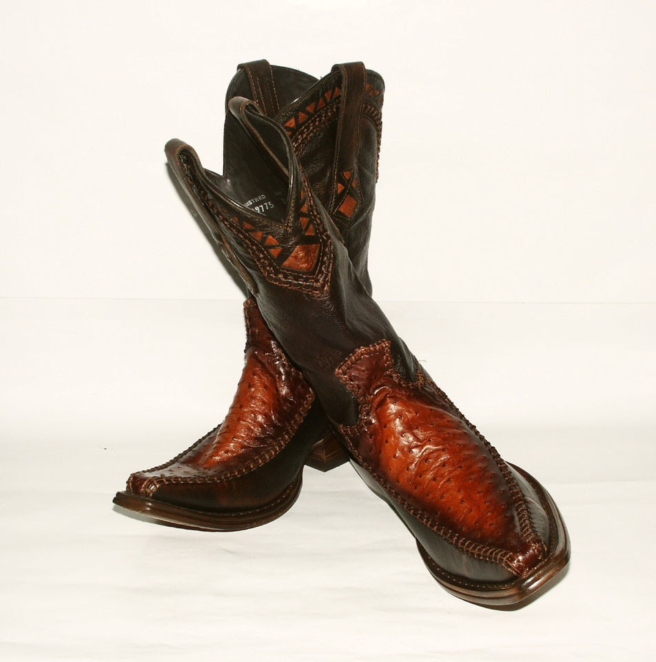 260 Lucchese Mens N1605 Brown Nutmeg Burnish Pig Skin Leather 