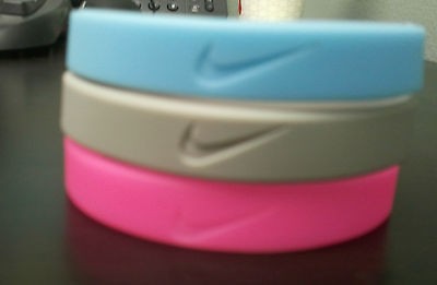 Nike Wristbands 3 for 1 (Pink, Light blue, Grey). With free 
