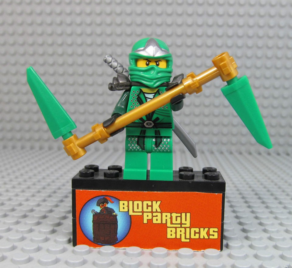   Lloyd ZX Minifigure + Weapons *NEW* Green Ninja Minifig 9574 9450