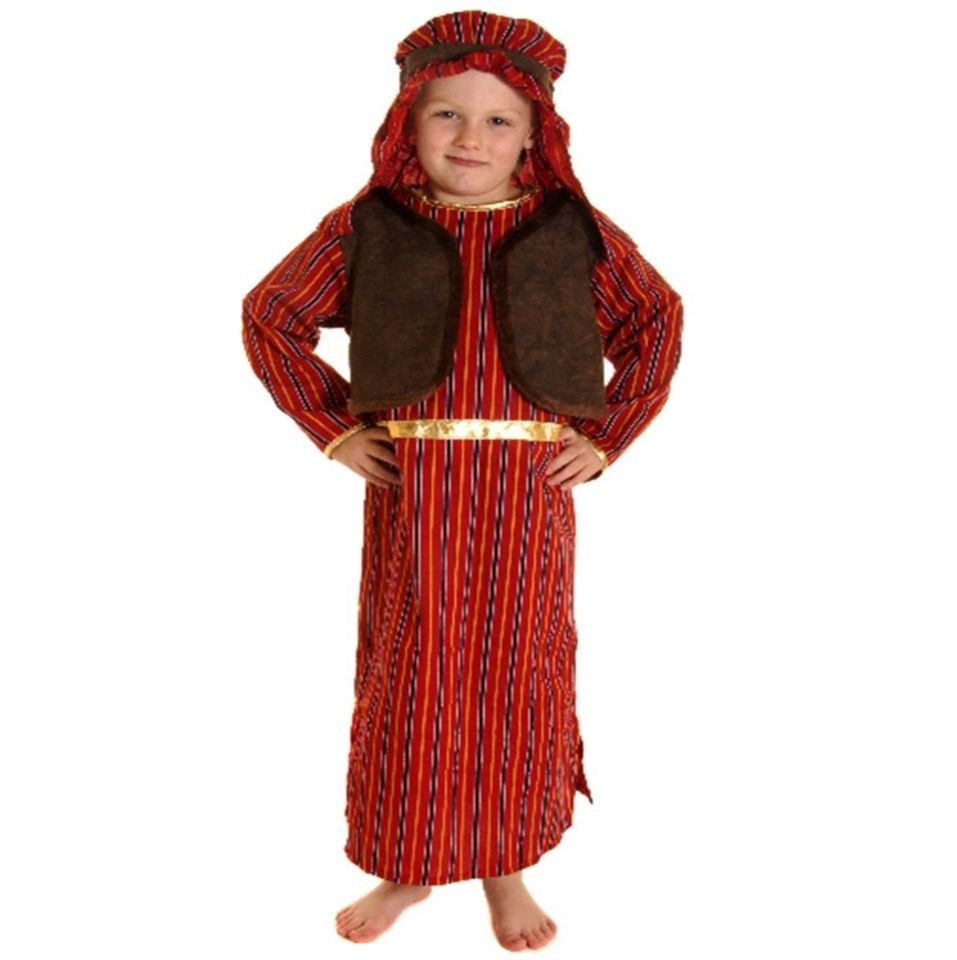 BOYS FANCYDRESS XMAS CHRISTMAS NATIVITY CHILDRENS SHEPHERD COSTUME 