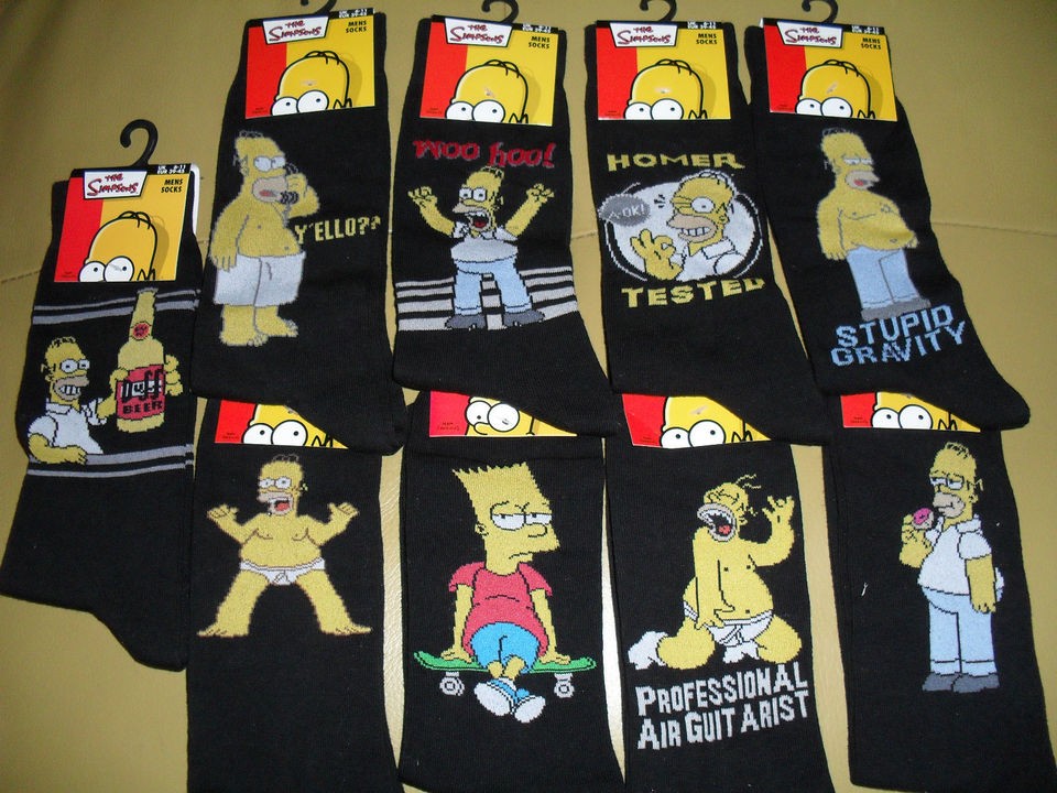 SIMPSONS homer NOVELTY SOCKS , MENS OR BOYS BRAND NEW IDEAL CHRISTMAS 