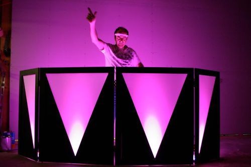 DJ facade frontboards, DJ booth lighting