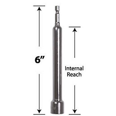 HollowShanX 6 x 9/16 Inch Hollow Shank Power Nut Driver