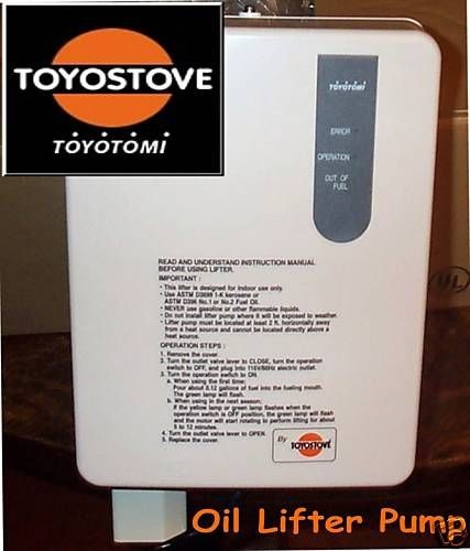 TOYOSTOVE MONI​TOR OIL LIFTER PUMP   BRAND NEW