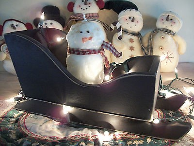 Primitive ALL Wood Sleigh,Santa,Sled,Snow Well made Country Christmas 
