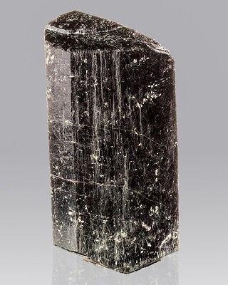 Double Terminated PitchBlack SCHORL TOURMALINE Shiny Crystal 