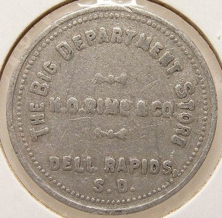 Dell Rapids South Dakota Trade Token HO Rime Big Department Store/25c 