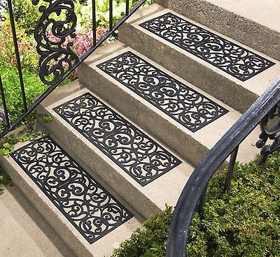 New 4 Butterfly Pattern Stair Treads Garden Outdoor Yard Decor