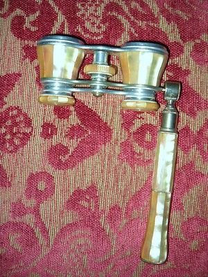 Art Nouveau Lemaire Fabt Opera MOP Binocular w/handler