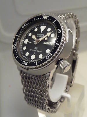 22mm SHARK MESH BRACELET w/LINKS w/OMEGA ends fits Seamaster 