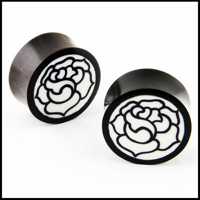 wood rose plugs in Plugs & Tunnels