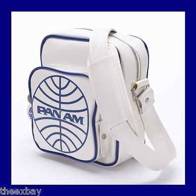 RETRO Style PAN AM MALAY BAG Purse Tote In PAN AM Vintage WHITE