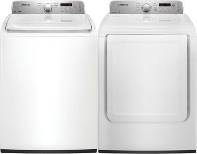 Samsung HE Top Load Washer & Electric Dryer WA400PJHDWR & DV400EWHDWR