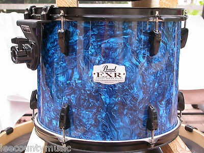 PEARL EXR EXPORT SERIES 14 BLUE PRIZM SUSPENDED FLOOR TOM DRUM LOT 