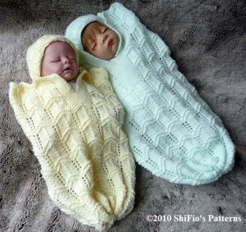 BABY CUDDLE SAC KNITTING PATTERN COCOON REBORN # 133