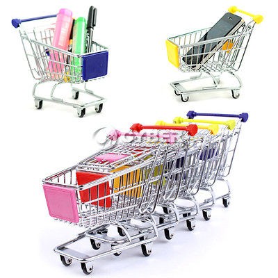 Hot sale New Mini Desk Accessory Shopping Cart Pen Holder