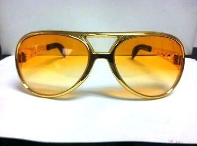 ELVIS SUNGLASSES MULTI FRAMES ORANGE LENSES WITH BUTTON METAL HINGES