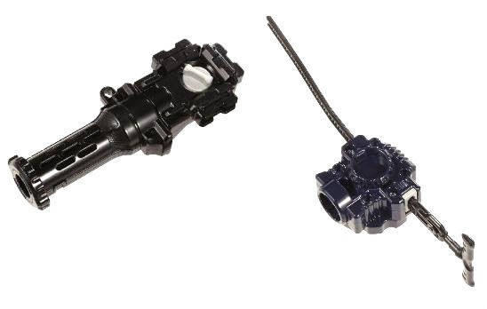 Beyblade TAKARA TOMY JAPAN PARTS ZERO G LAUNCHER+BBG 07 BLACK LAUNCHER 