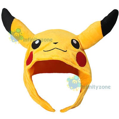 NEW Wii Nintendo Pokemon Pikachu Cosplay Soft Plush Kids Cap Hat