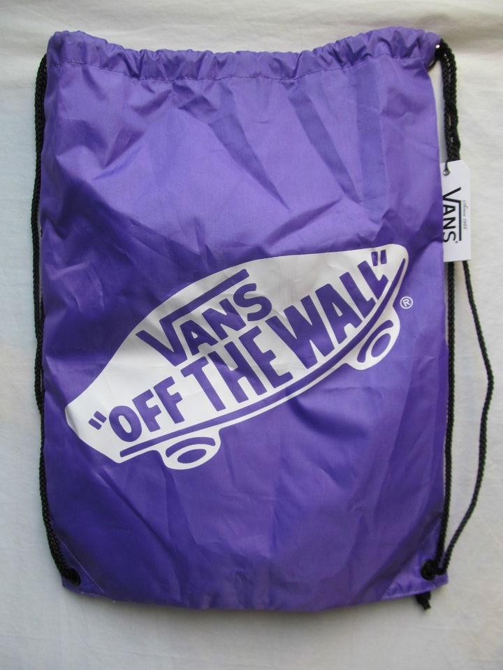   MENS VANS OFF THE WALL TRANING BAG~LOGO SACK BACKPACK BRIGHT PURPLE