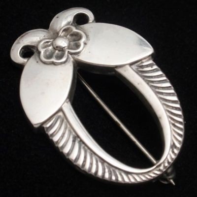 Georg Jensen Brooch Pin Sterling Silver Denmark Vintage Book Piece