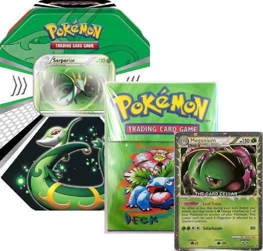 POKEMON BUNDLE FALL TIN 2011 SERPERIOR + VENUSAUR BOX + MEGANIUM PRIME 