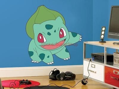   Size   BULBASAUR Pokemon Decal Removable WALL STICKER Home Decor Kids