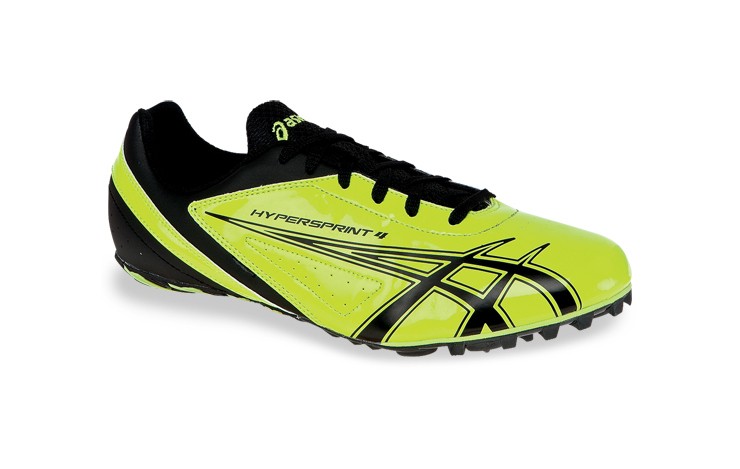 Asics Mens Hypersprint 4 Sprinting Track Spikes Lemon/Black