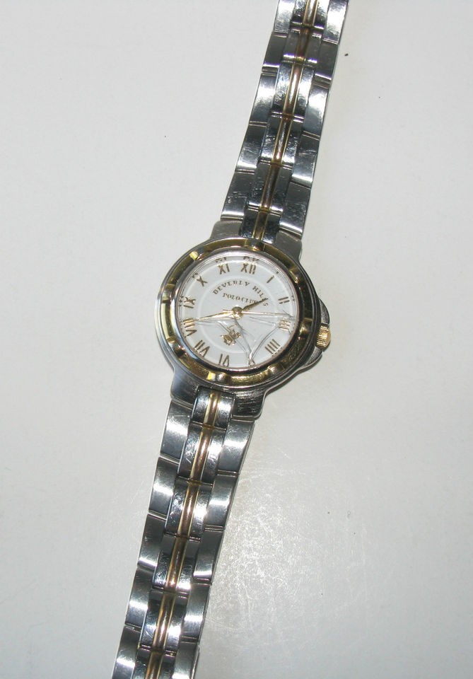   Hills Polo Club 2 Tone Chrome Silver Gold Ladies Womens Watch Sm