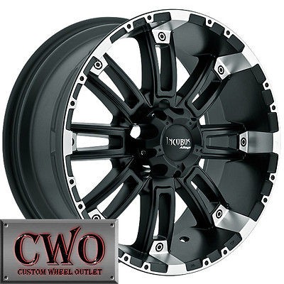 17 Black Incubus Crusher Wheels Rims 5x127 5 Lug Chevy GMC C1500 Jeep 