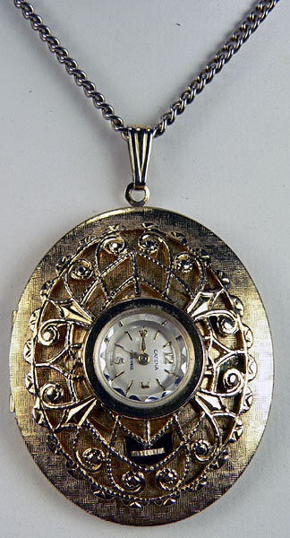   CATENA 1960s Photo Locket Pendant Watch, 17 Jewels, Wind Up Swiss Mvmt