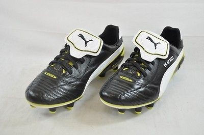 PUMA KING FINALE I FG BLACK WHITE FLUORESCENT YELLOW 101997 01 SOCCER 