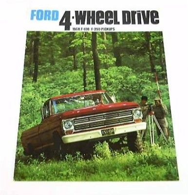 1968 68 FORD 4WD 4x4 Pickup Truck BROCHURE F100 F250