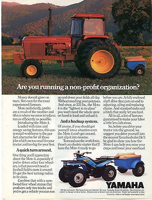 1984 YAMAHA Moto 4 Quad Four Wheeler Farm Ad