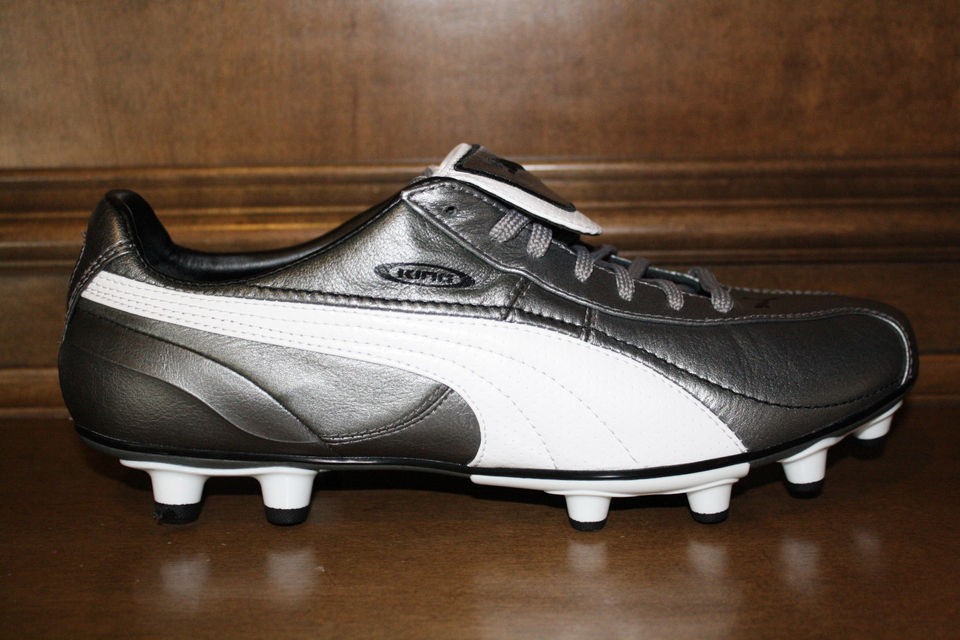 New Mens PUMA KING XL i FG Soccer Cleats Aged Silver/White