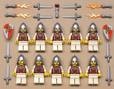   Lego Castle Minifigs Knights Guys Men LION KINGDOM KNIGHT QUARTERS Red