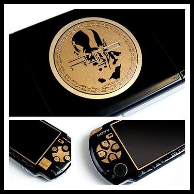 Hot new For PSP 3000 slim God War Metal Sticker Skin Golden/Silver 