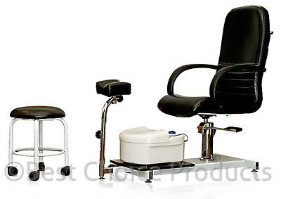 Pedicure Station Chair Foot Spa Unit With Stool Beauty Salon Equipment 