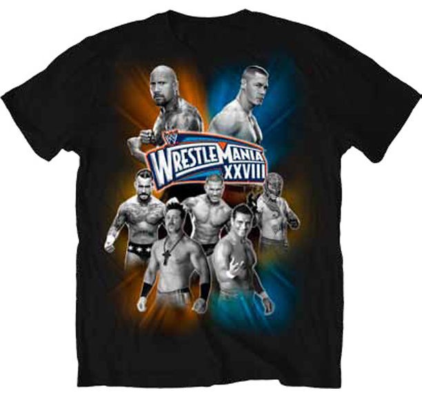   XXVIII CENA ORTON CM PUNK MYSTERIO ROCK & MORE S M L XL 2XL