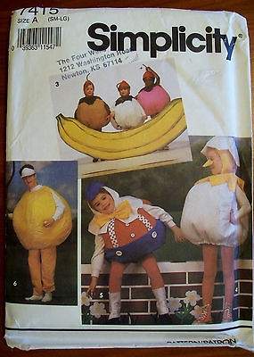   Pattern #7415 Halloween Theater Costume Banana Split Humpty Chick/Egg