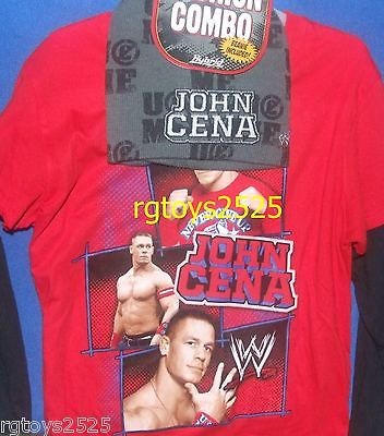WWE John Cena Long Sleeve T Shirt Size 10 12 Large L Childs New w 