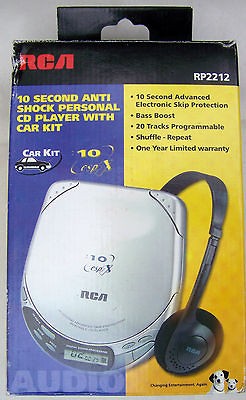 RCA CD Player With Car Kit & Headphones RP2212 Vintage NOS