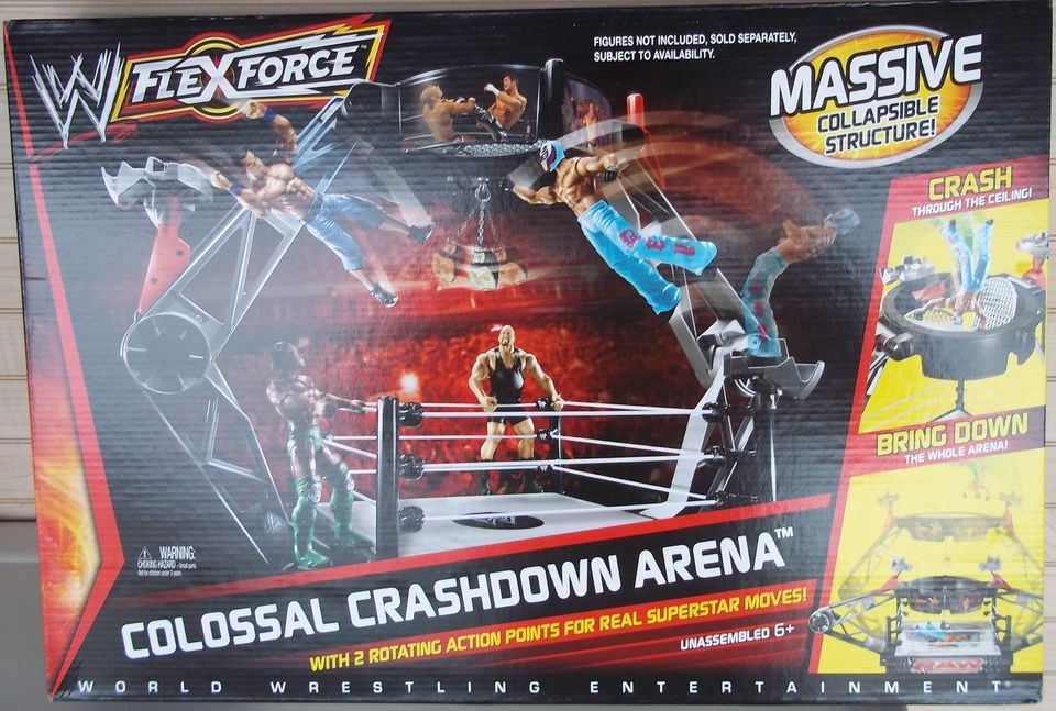 NEW MATTEL WWE FLEXFORCE COLOSSAL CRASHDOWN ARENA