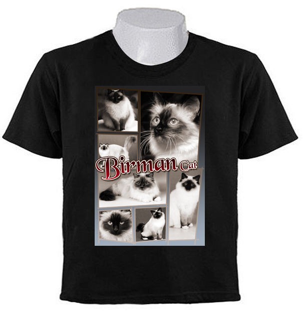 BIRMAN CAT Sacred Cat of Burma T SHIRTS Collage cats Kittens Domestic 