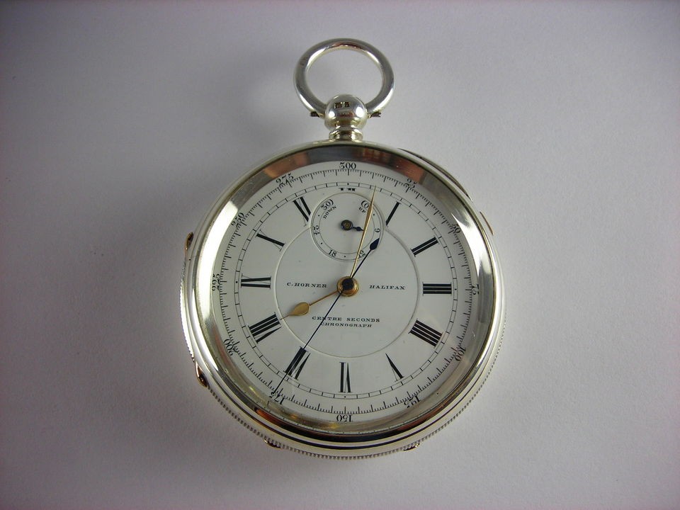   fusee Chronograph up down wind indicator 15j key wind pocket watch