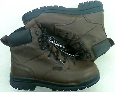 New Childrens Sz 6 M Hytest Brown 8 Waterproof Steel Toe Work Boot 