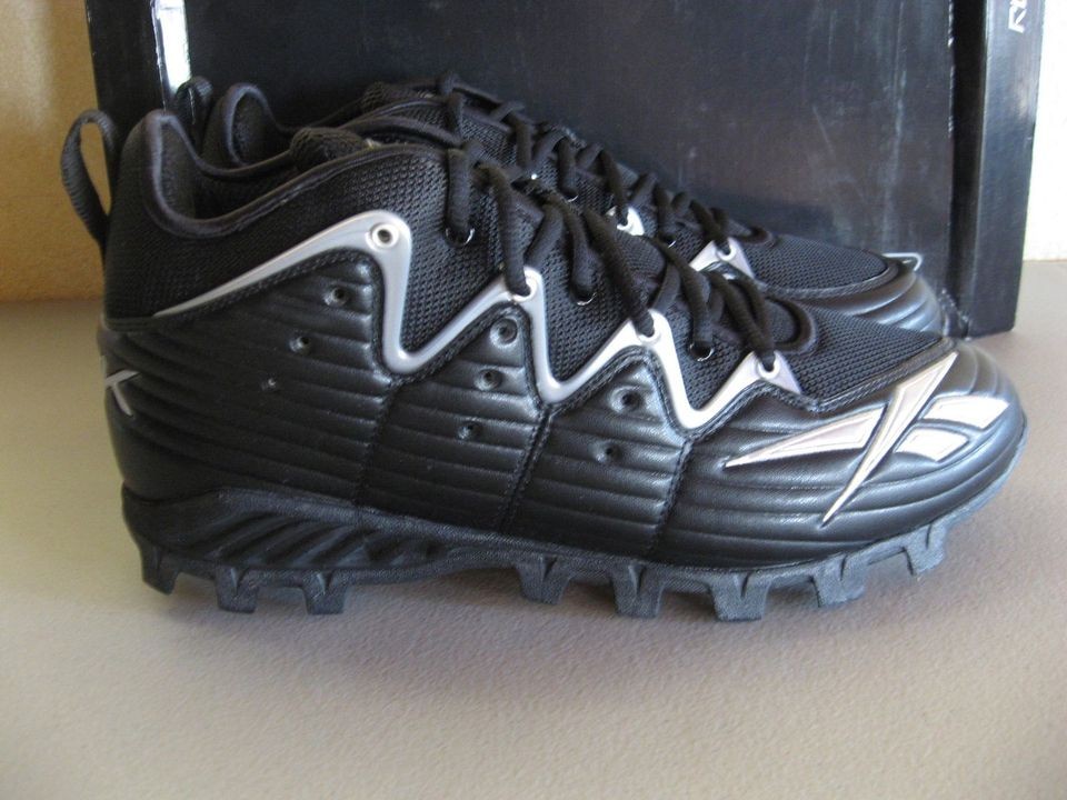   Reebok NFL Black Mid Artificial Turf 13.5 American Football Cleats